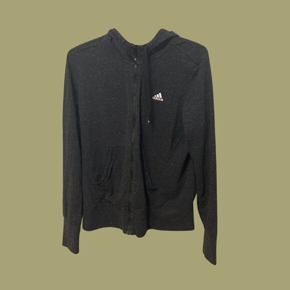 🔥 Adidas Black Full-Zip Hoodie with Drawstring Hood | Women’s Size (M) - Picture 3 of 8